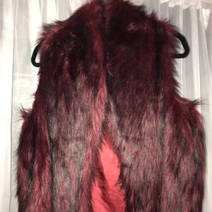 BCBGeneration faux fur vest only wore once!